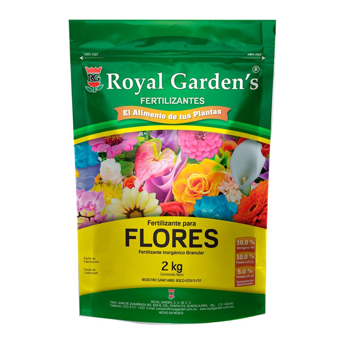 Fertilizante para Flores 2 kg., marca Royal Gardens - Foto Principal