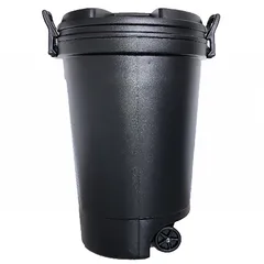 Bote de Basura Franky Plástico con Ruedas y Tapa de 120L Negro