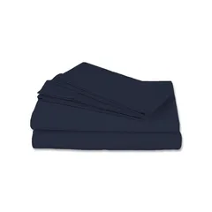 Juego de Sábanas Individual Microfibra Azul Acero