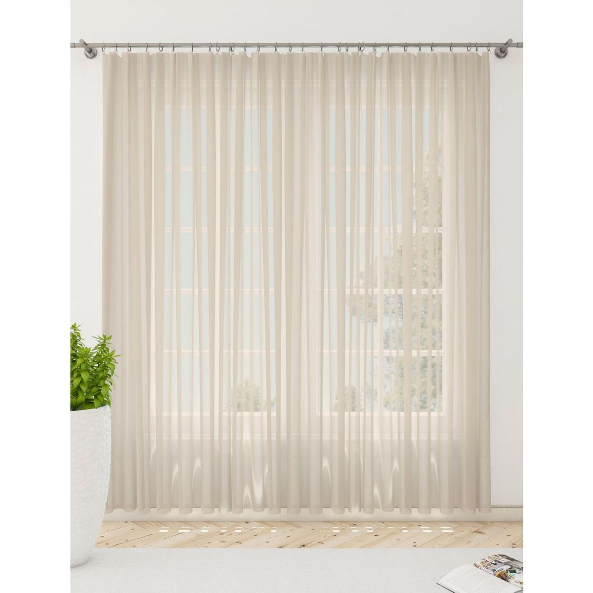 Spring Air - Cortina Tergal Crema 140 x 210 cm