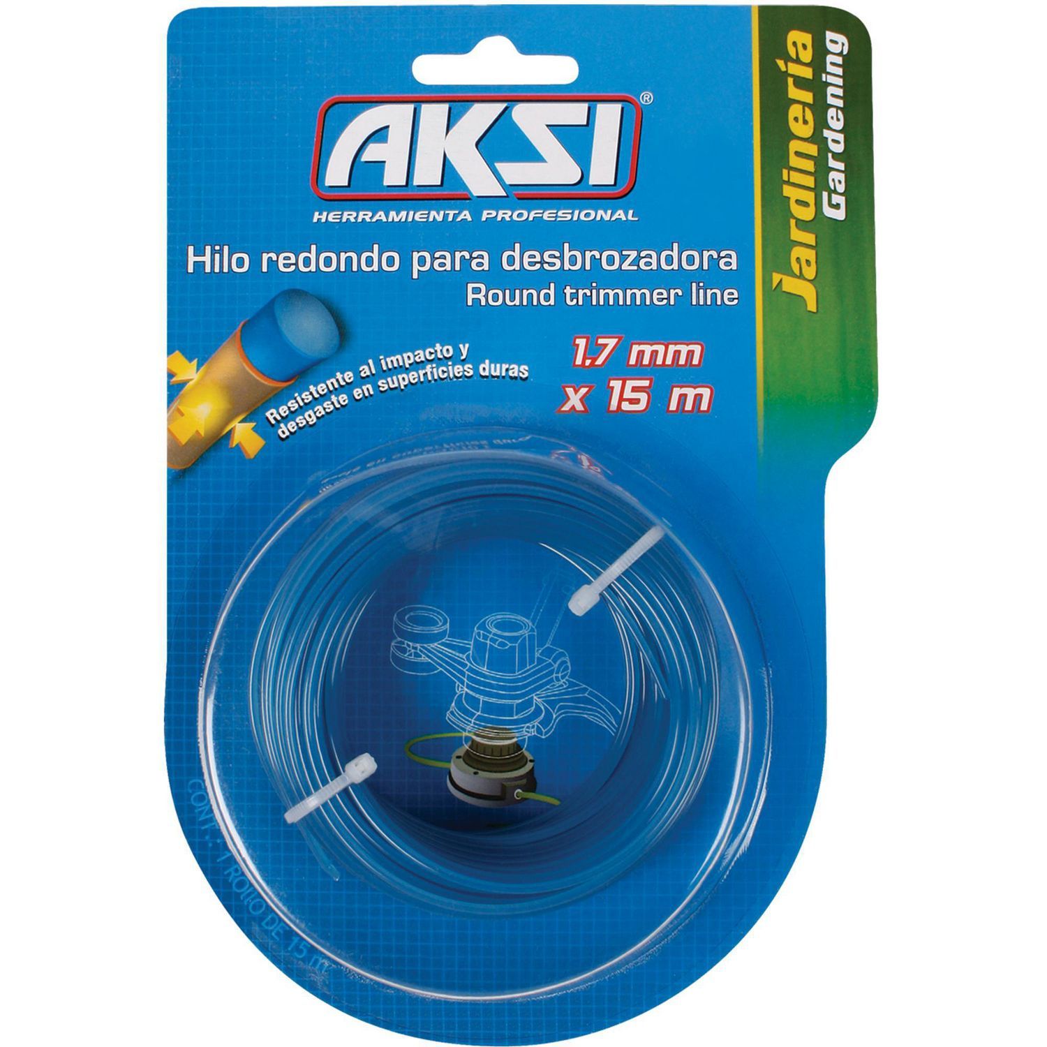 Aksi - Hilo redondo para desbrozadora de 1.65 mm. x 15 m.
