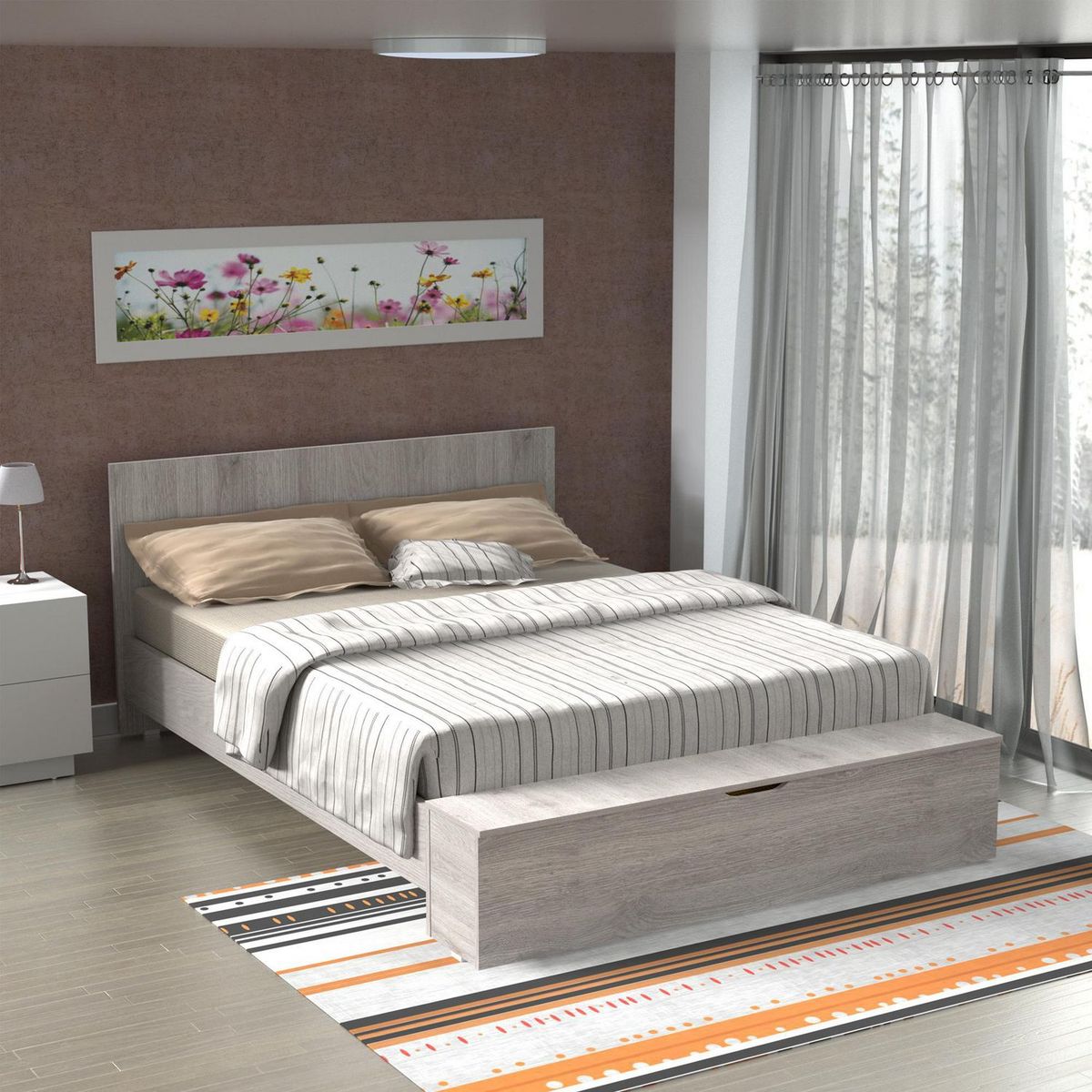 Cama Matrimonial Javert, marca Maderkit - Foto 2