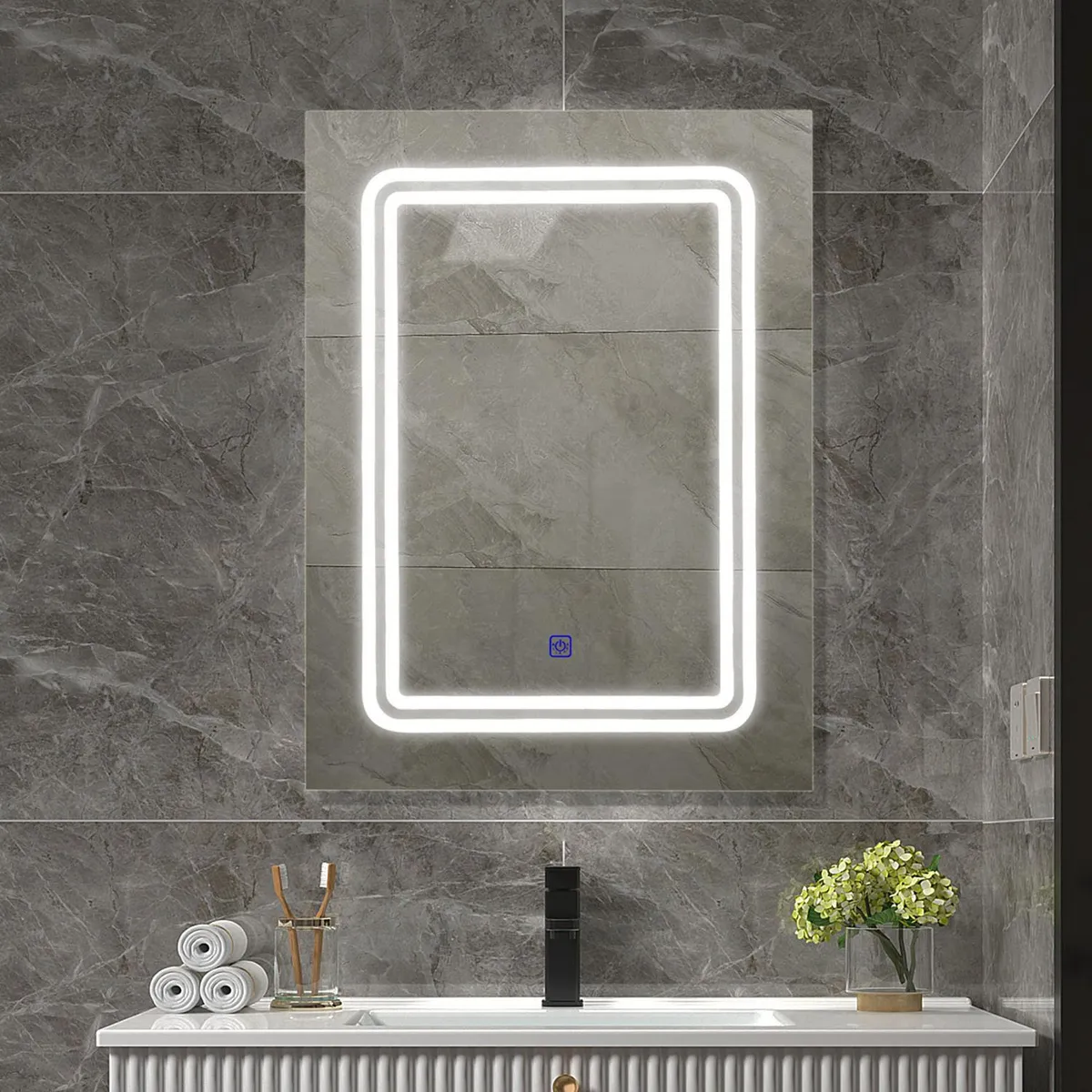 Espejo Led Luz Blanca Tipo Touch, marca Allapsa - Foto 2
