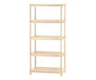 Estantes de plástic beige 5 niveles 91 x 190.2 x 45 cm