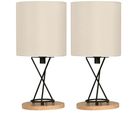 Set de 2 Litrosámparas de buró 40 Watts E27 Blanco