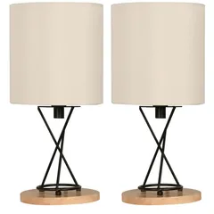 Set de 2 Litrosámparas de buró 40 Watts E27 Blanco