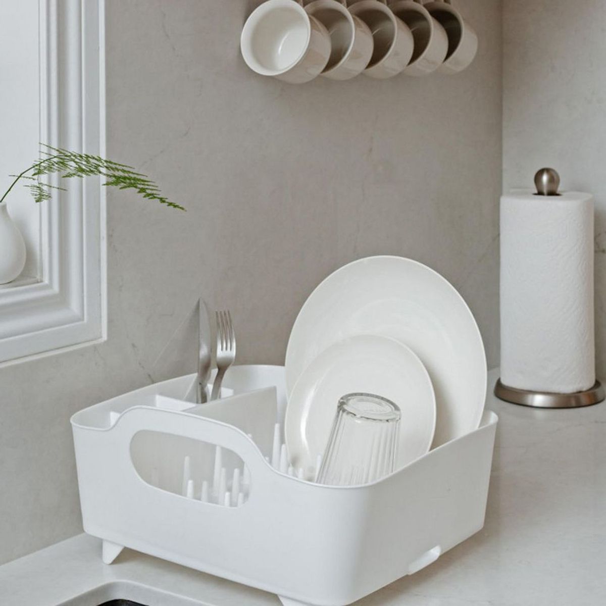 Umbra - Escurridor de trastes Tub Blanco