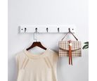 Perchero pared 5 ganchos blanco