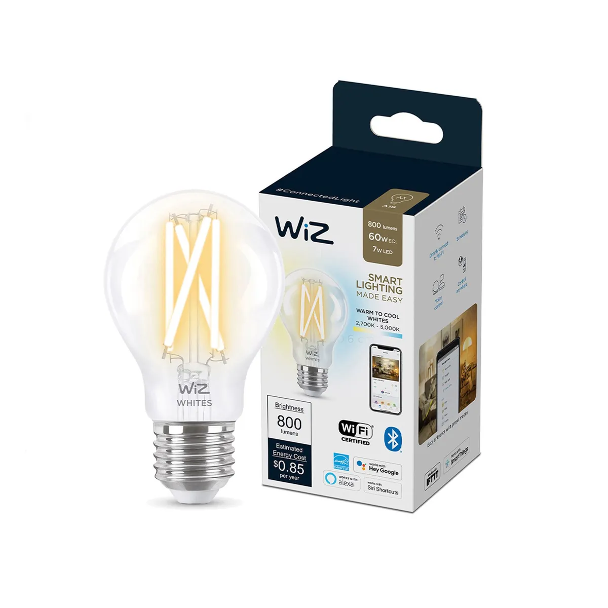 Foco Inteligente Wiz A19 E26, marca Wiz - Foto Principal