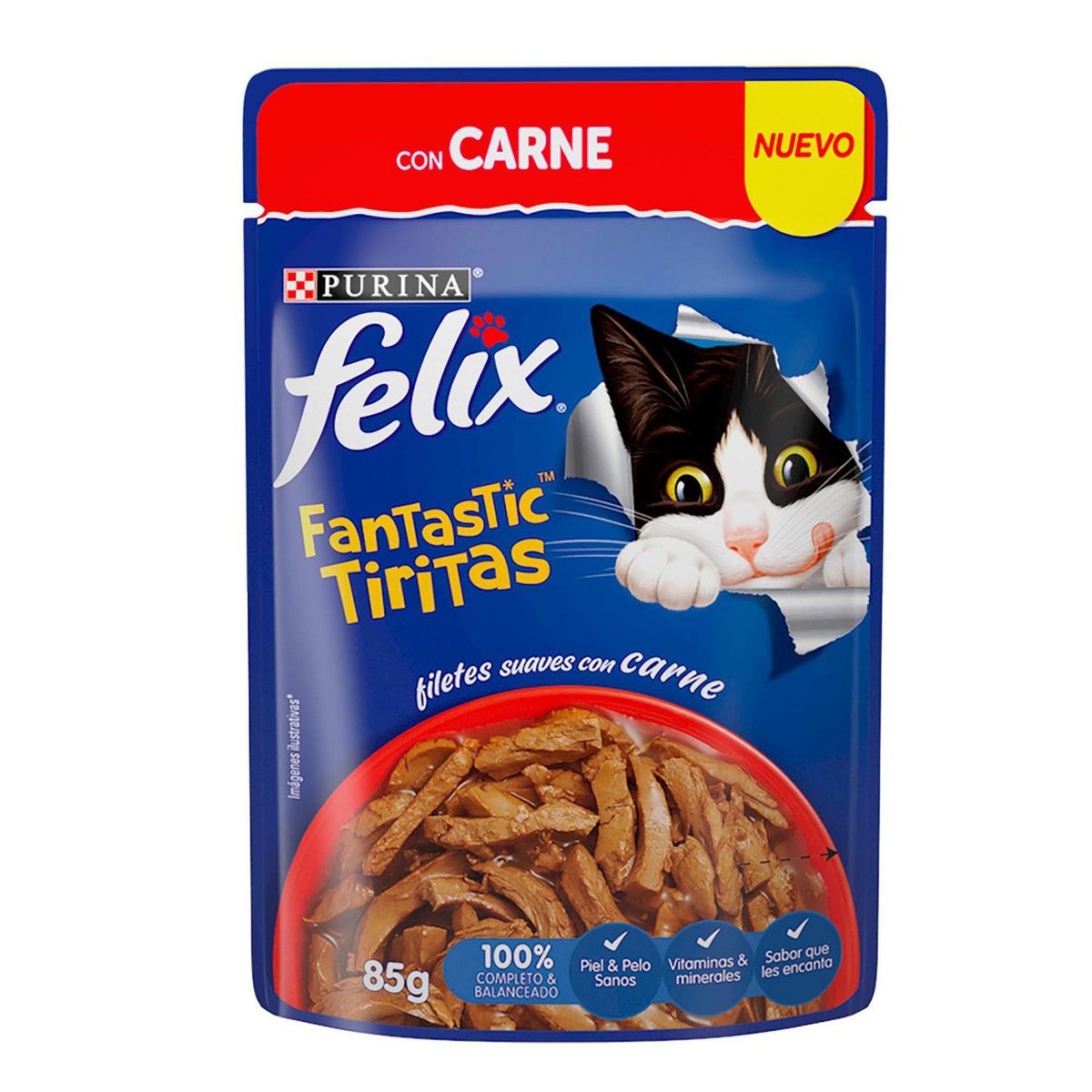 Felix - Alimento para Gato Tiritas de Carne 85 g