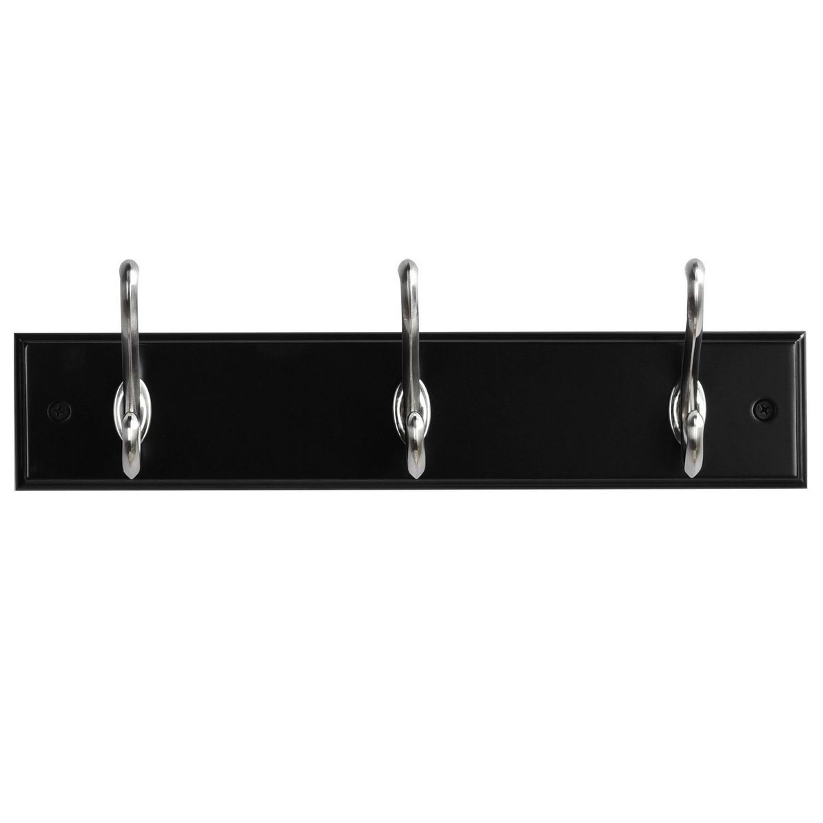 Just Home Collection - Perchero pared 3 ganchos negro