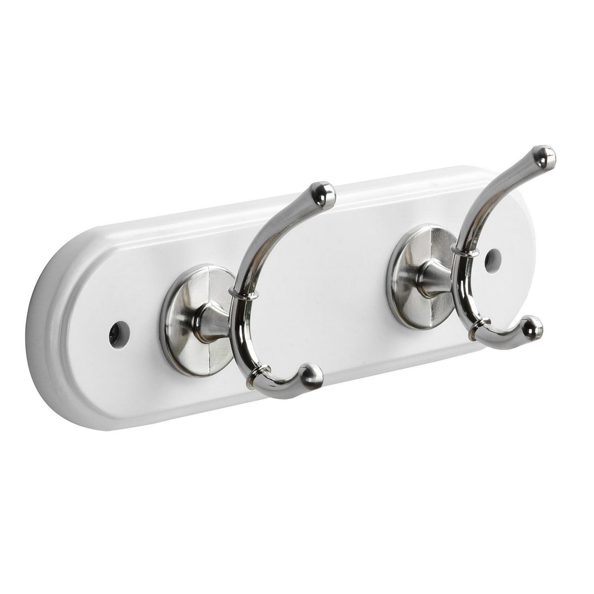 Just Home Collection - Perchero pared 2 ganchos blanco