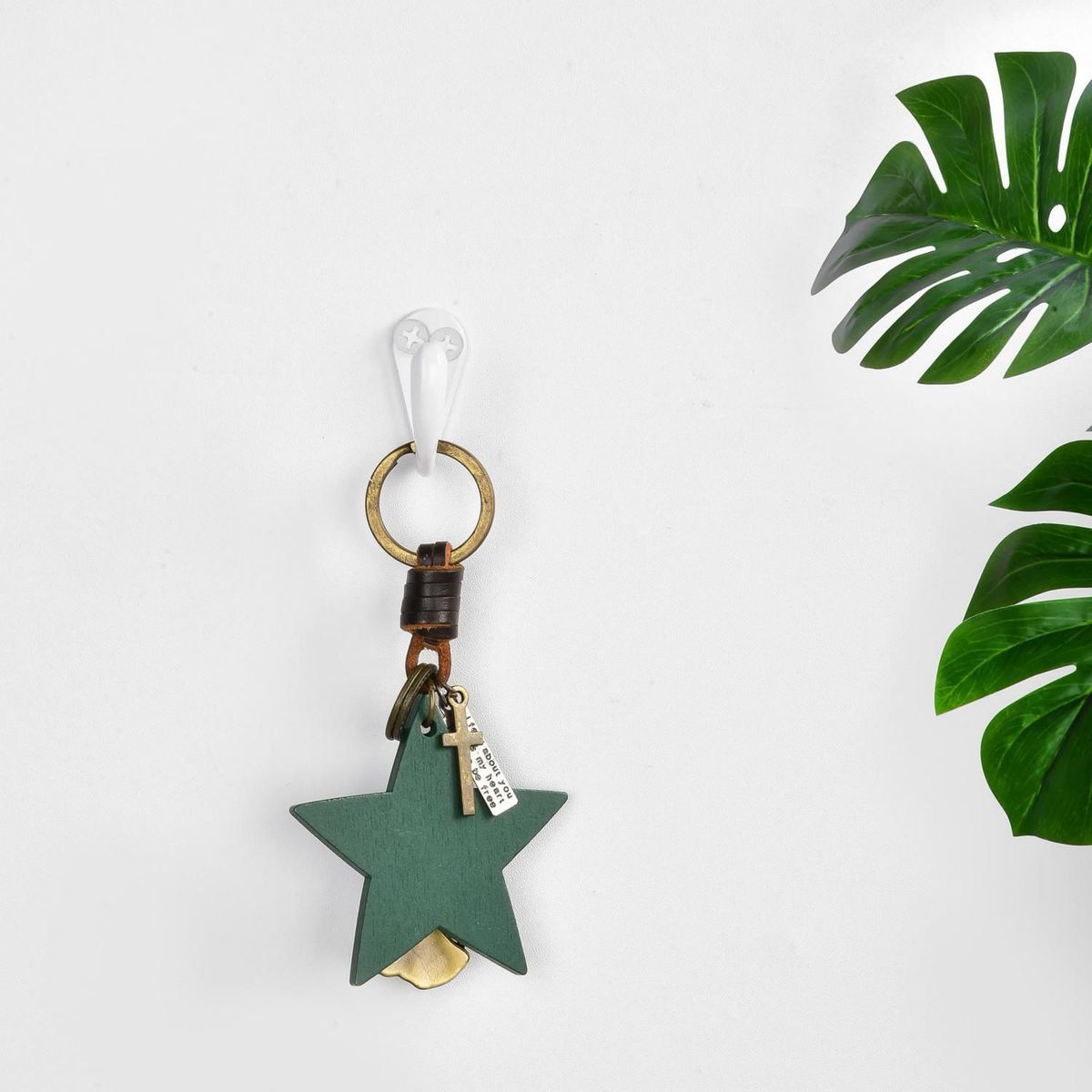 Just Home Collection - Perchero pared 6 ganchos blanco