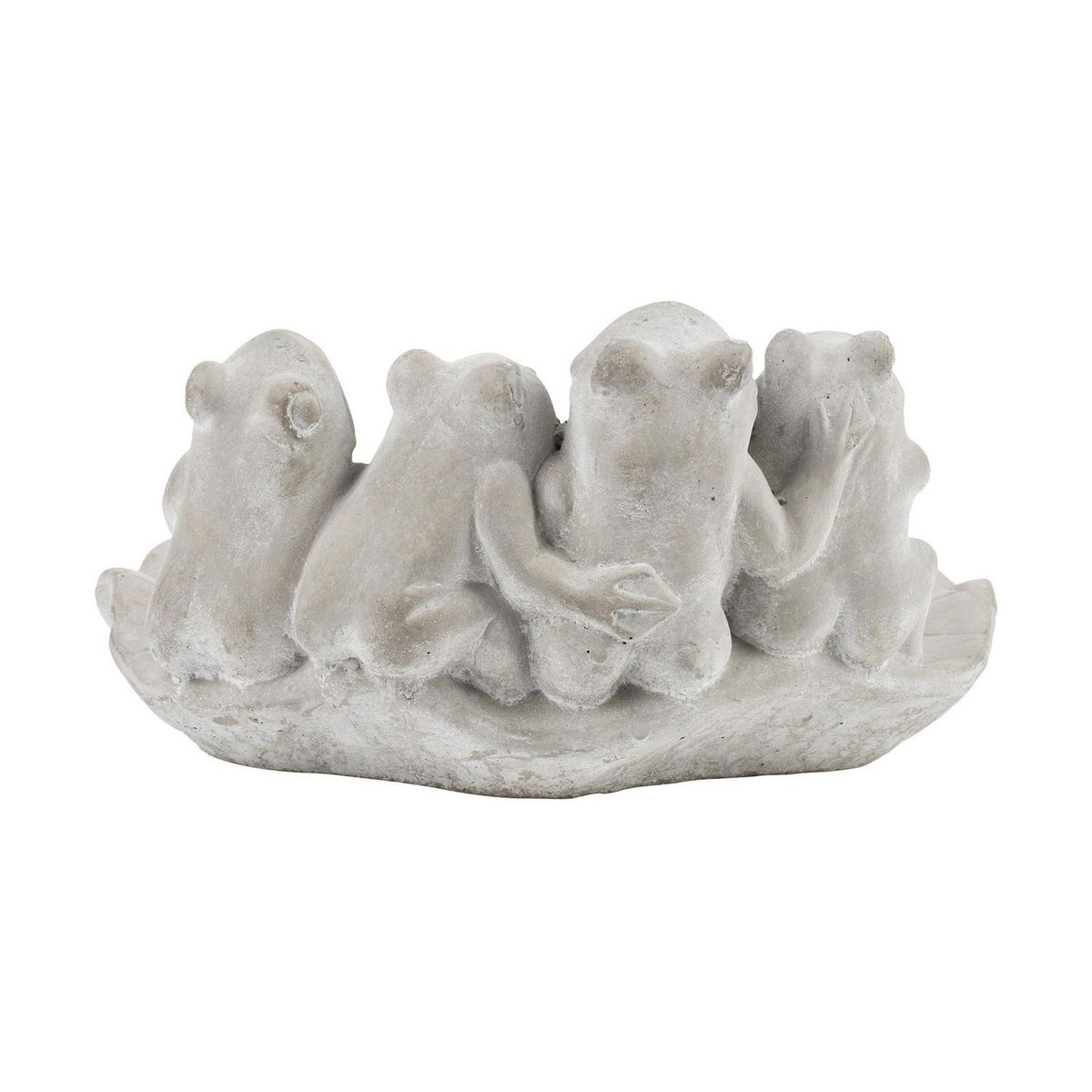 Mideko Home Decor - Bebedero Cemento Ranas