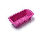 Molde rectangular de silicón morado 21 x 10 cm