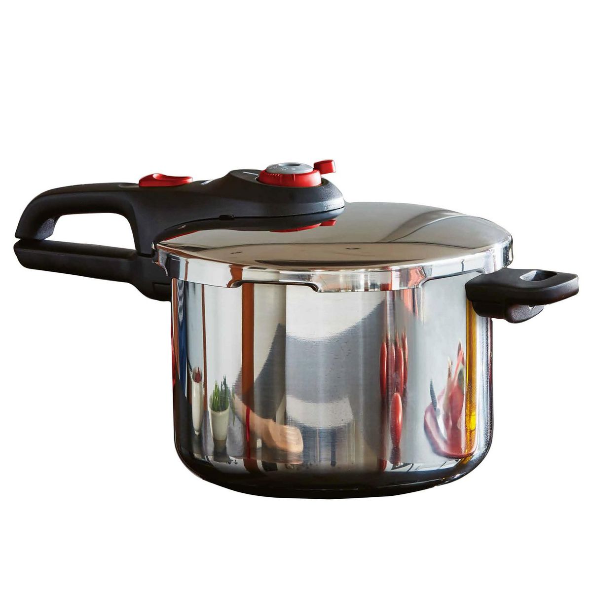Olla de presión 6 litros Acero Inoxidable, marca T-Fal - Foto Principal