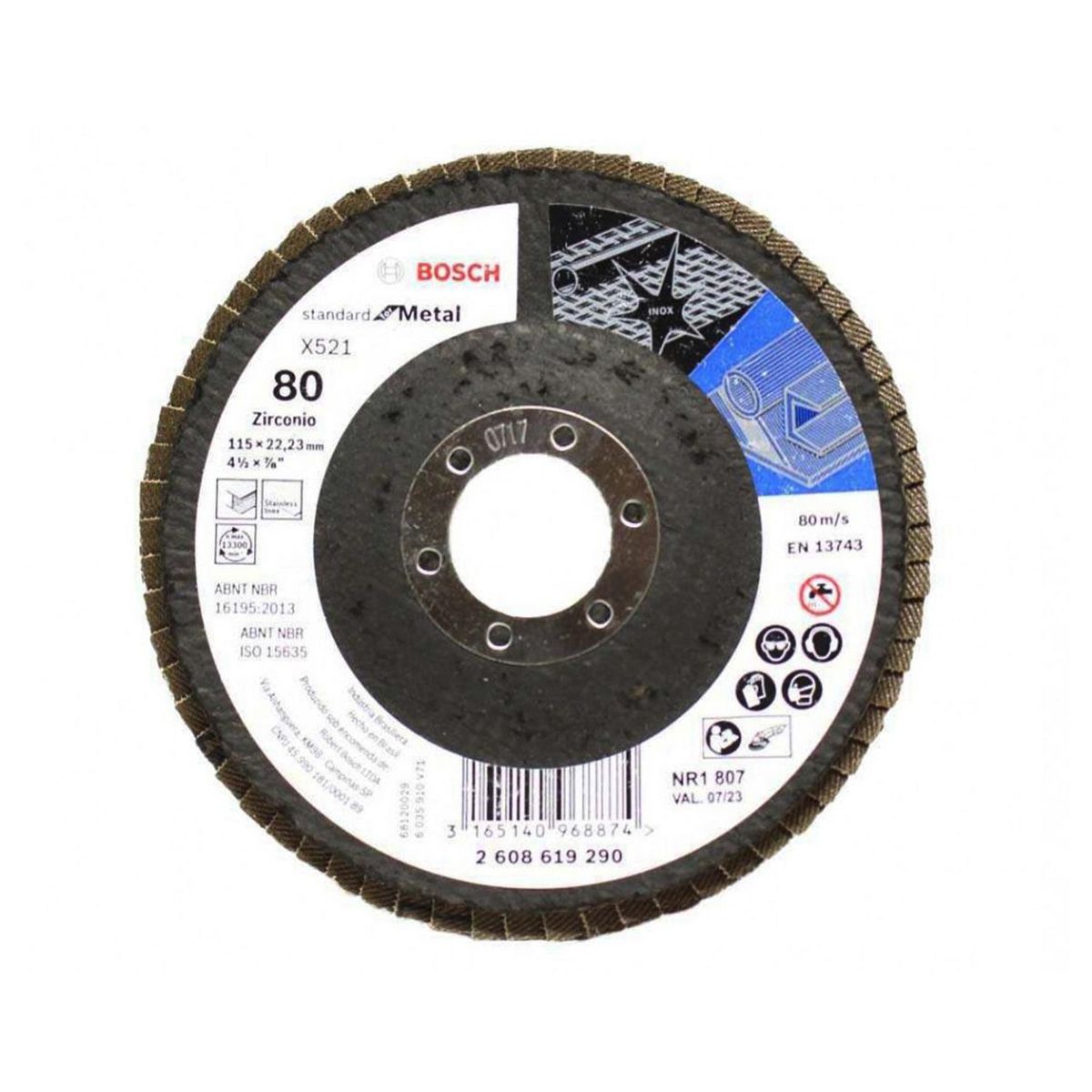 Disco flap curvo metal; 4-1/2", marca Bosch - Foto Principal