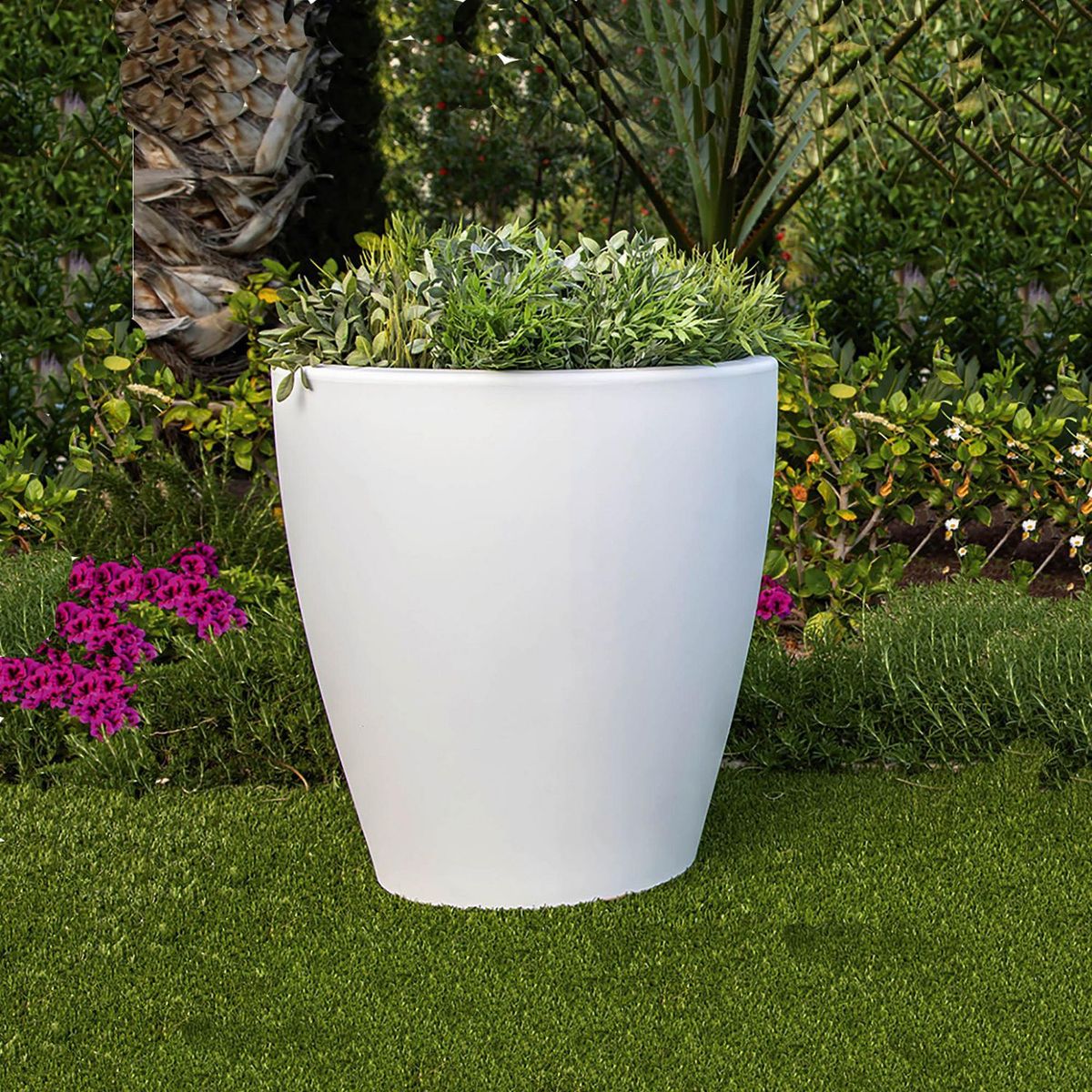 Maceta Violeta Blanca 55 x 55 x 60 cm, marca New Garden - Foto 2