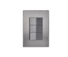 Placa Inox Con 3 Apagadores De Escalera