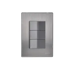 Placa Inox Con 3 Apagadores De Escalera