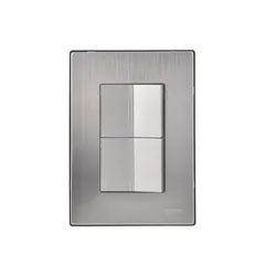 Placa Inox Con 2 Apagadores De Escalera