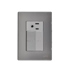 Placa Inox 2 Apagadores Y 1 Cont 1 Mod