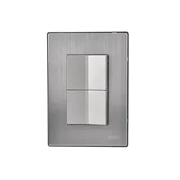 Placa Inox Con 2 Apagadores De 1.5 Mod