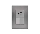 Placa Inox Con 1 Apagador Y Cont 1.5 Mod