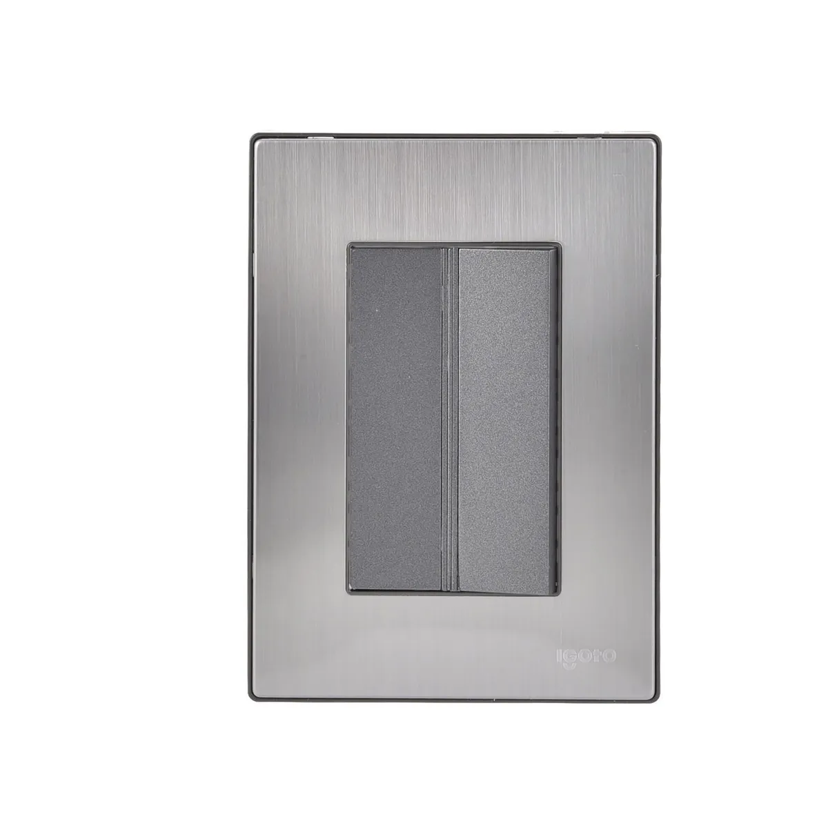 Placa Inox con 1 Apagador de 3 Modulos, Oxford, marca Igoto - Foto Principal