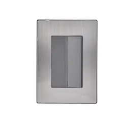 Placa Inox con 1 Apagador de 3 Modulos, Oxford