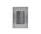 Placa Inox 2 Apagadores De 1.5 Oxford