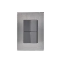 Placa Inox 2 Apagadores De 1.5 Oxford