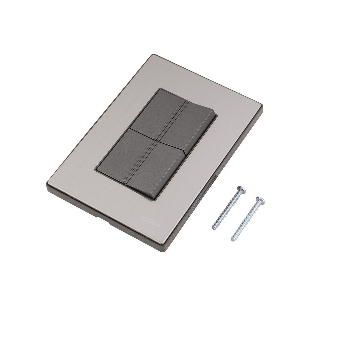 Placa Inox 2 Apagadores De 1.5 Oxford, marca Igoto - Foto 2
