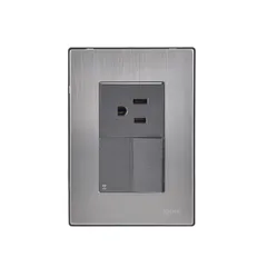 Placa Inox 1 Apagador Escalera Y 1 Cont