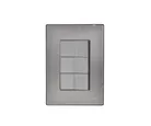 Placa Inox Con 3 Apagadores De Escalera