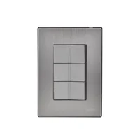 Placa Inox Con 3 Apagadores De Escalera