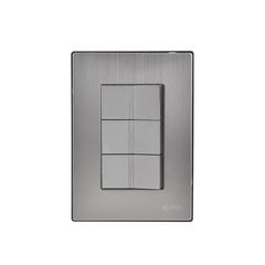 Placa Inox Con 3 Apagadores De Escalera