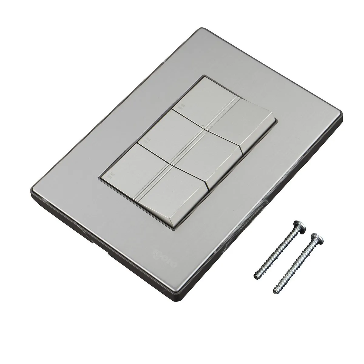 Igoto - Placa Inox Con 3 Apagadores De Escalera