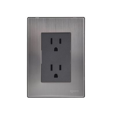 Placa Inox Contacto Duplex, Oxford
