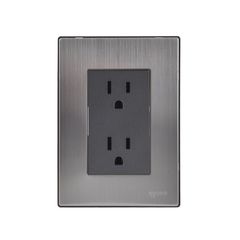 Placa Inox Contacto Duplex, Oxford