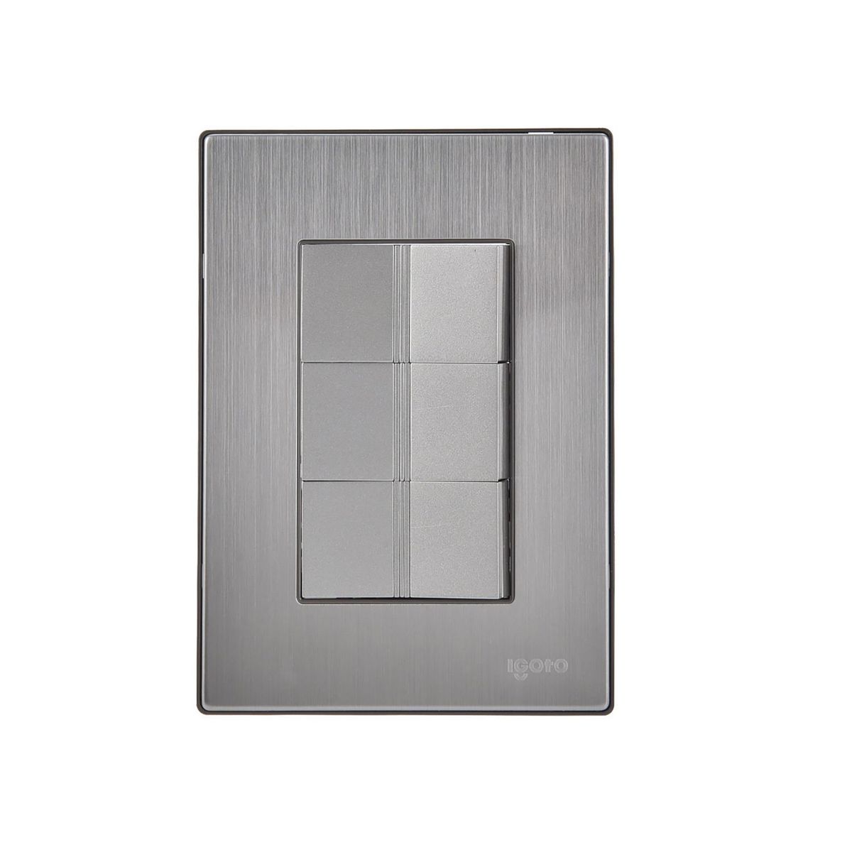 Placa Inox Con 3 Apagadores, marca Igoto - Foto Principal