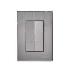 Placa Inox Con 3 Apagadores