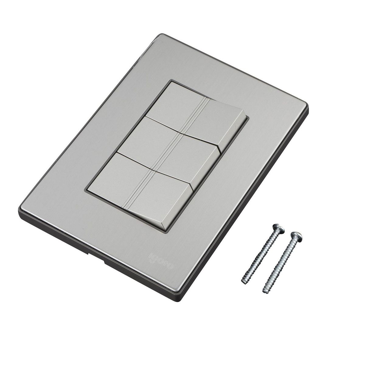 Placa Inox Con 3 Apagadores, marca Igoto - Foto 2