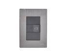 Placa Inox Con 1 Boton De Timbre
