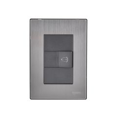 Placa Inox Con 1 Boton De Timbre