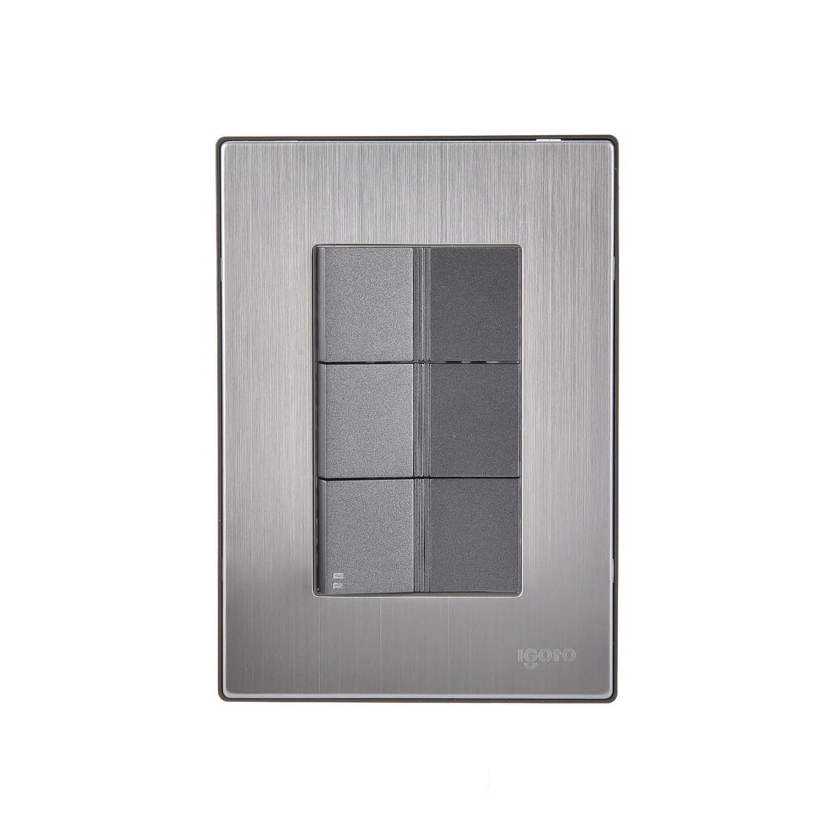 Igoto - Placa Inox 2 Apag Y 1 Apagador Escalera