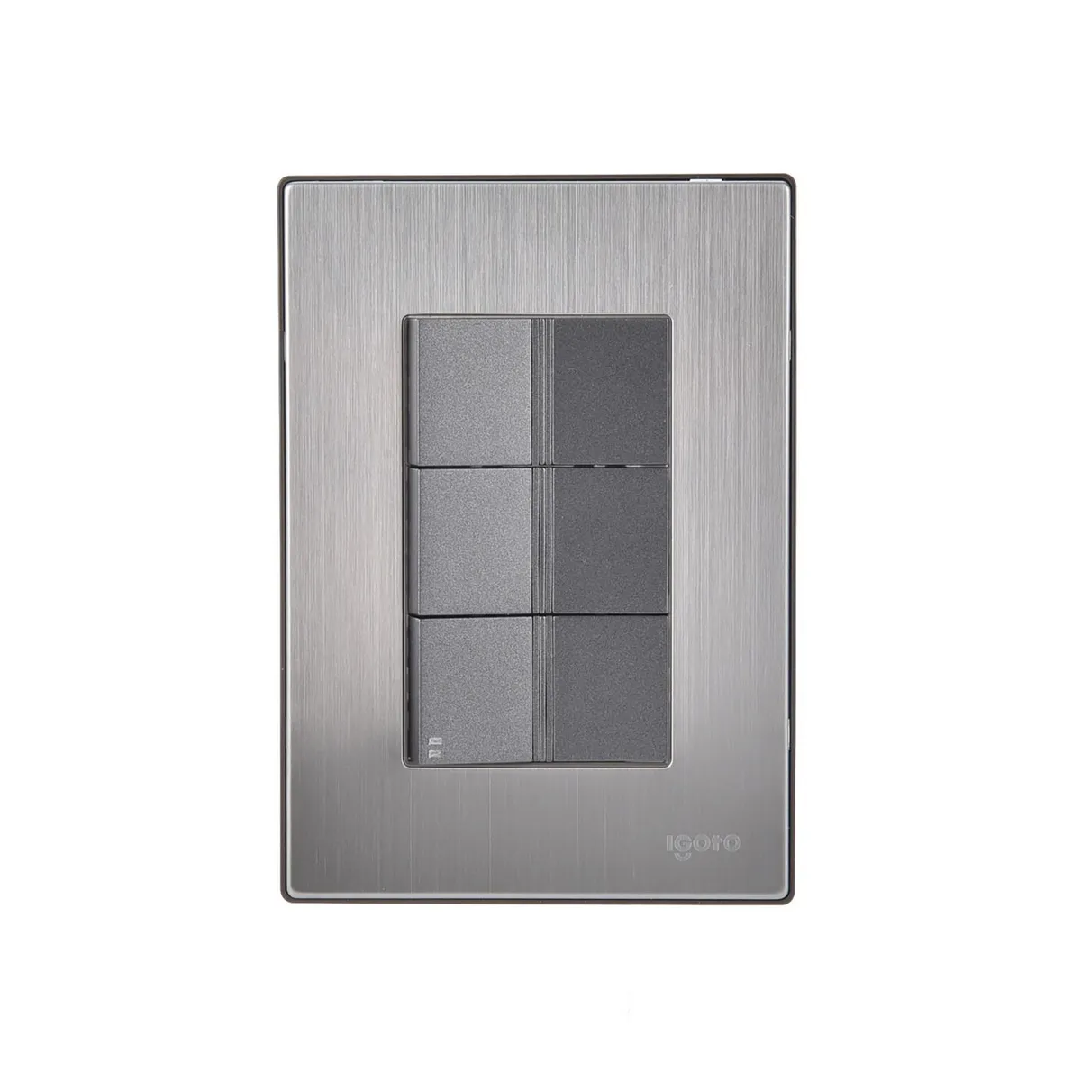 Igoto - Placa Inox 2 Apag Y 1 Apagador Escalera