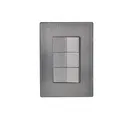 Placa Inox 2 Apagadores 1 Apag Escalera