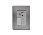 Placa Inox 1 Apagador Escalera Y 1 Cont