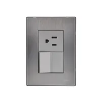 Placa Inox 1 Apagador Escalera Y 1 Cont